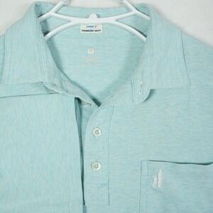 Johnnie O Hangin Out Men's Heathered Antigua Polo Shirt Size M Short Sleeve Surf